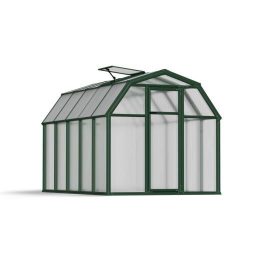 Eco Grow 6ft x 10ft Polycarbonate Greenhouse - Green Frame