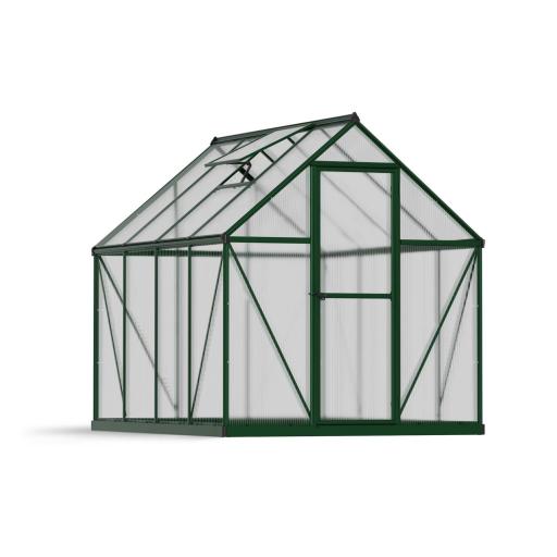 Mythos 6ft x 8ft Polycarbonate Greenhouse - Green Frame