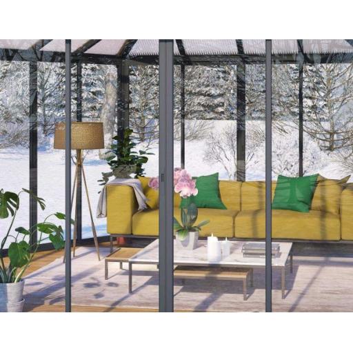 Garda 6m x 5m (23.1m²) Hexagonal Enclosed Gazebo Kit - Grey Structure & Hybrid Panels