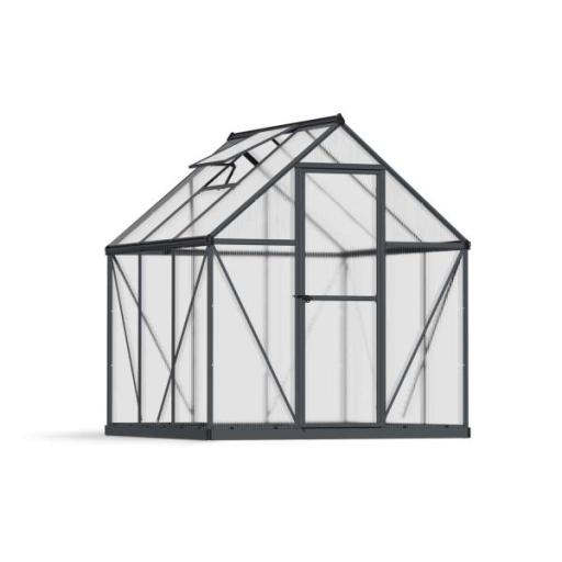 Mythos 6ft x 6ft Polycarbonate Greenhouse - Grey Frame