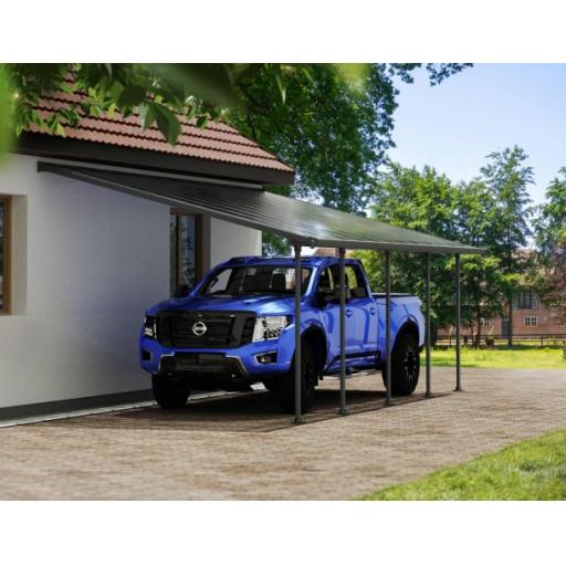 Feria Patio Cover 4m x 8m - White Aluminium Frame & Clear Polycarbonate