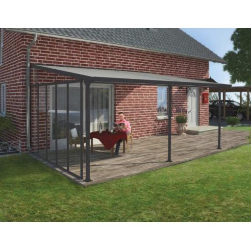 Patio Cover Side Wall 4m - White Acryl
