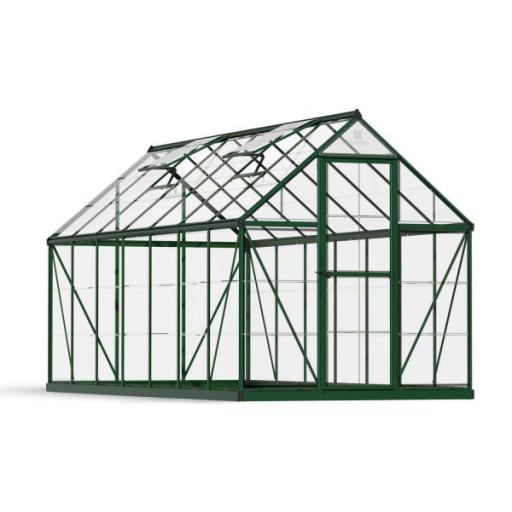 Harmony 6ft x 14ft Polycarbonate Greenhouse - Green Frame