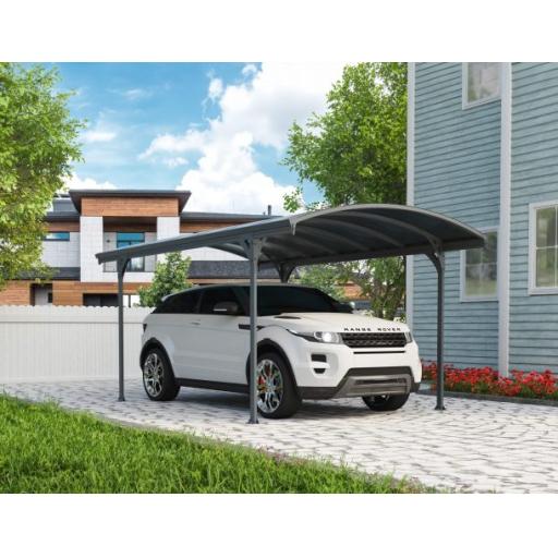 Vitoria 10ft x 17ft  Carport - Grey Aluminium