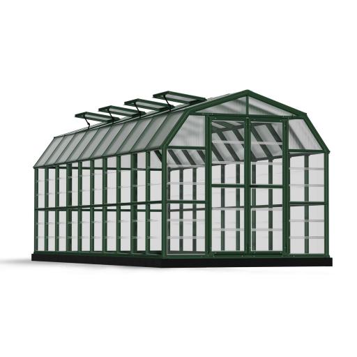 Grand Gardener 8ft x 20ft Polycarbonate Greenhouse - Green Frame