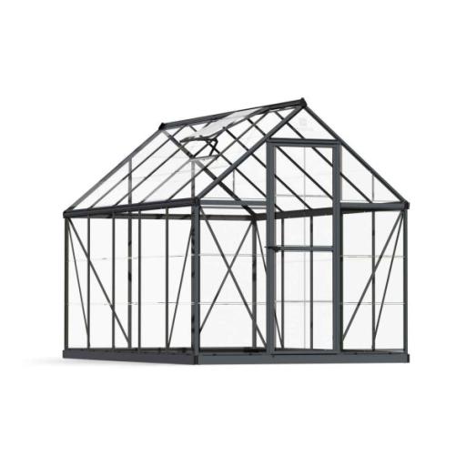 Harmony 6ft x 10ft Polycarbonate Greenhouse - Grey Frame