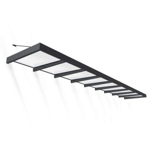 Sophia XL 8.45m x 1.4m Door Canopy - Grey Aluminium Frame