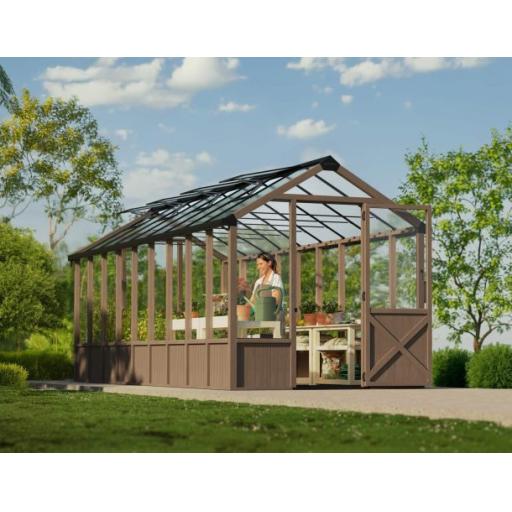 Greenhouse Kits Natura Cedar Wood 8ft x 22ft