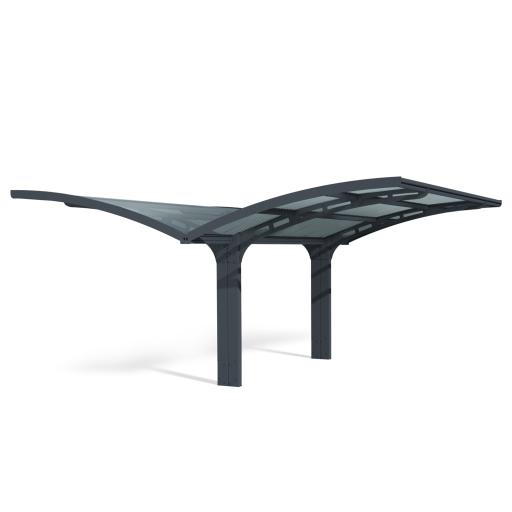Arizona Double 16ft x 19ft Carport Kit - Grey Structure