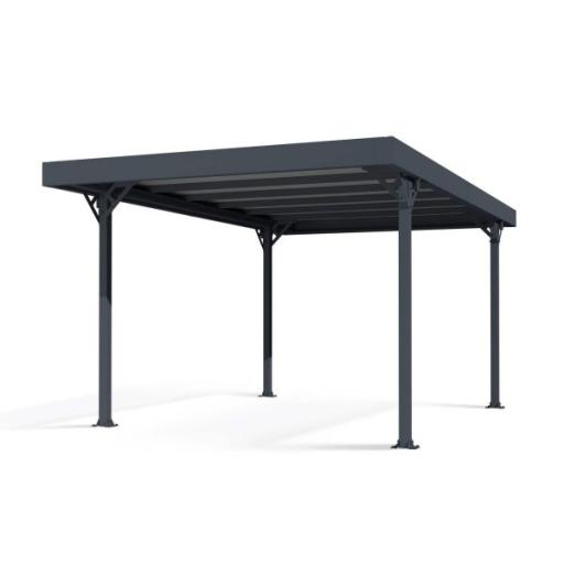 Palma 10ft x 16ft Carport - Grey Aluminium