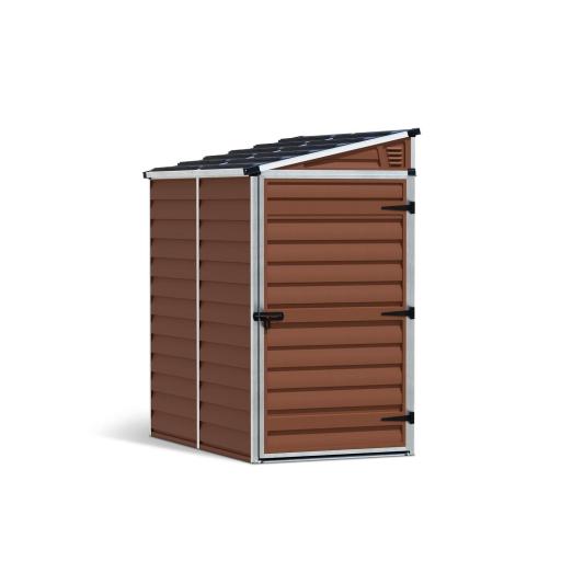 Pent 4ft x 6ft Garden Shed - Amber Polycarbonate Panels
