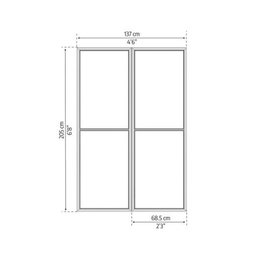 Screen Door Set for Ledro/Garda/Sanremo - White