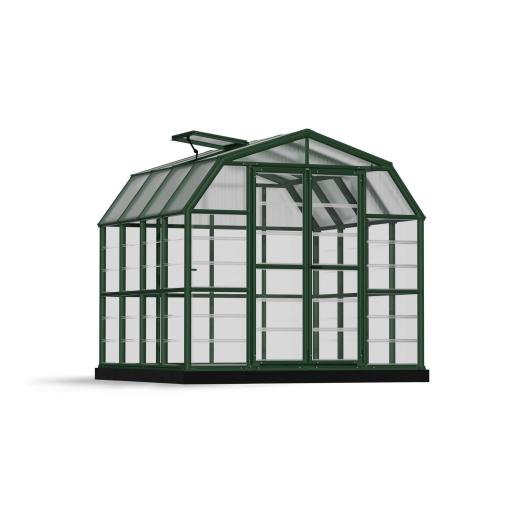 Grand Gardener 8ft x 8ft Polycarbonate Greenhouse - Green Frame