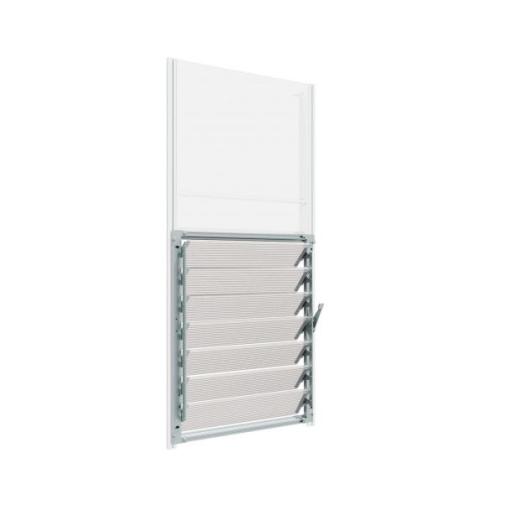 Side louvre Window Silver
