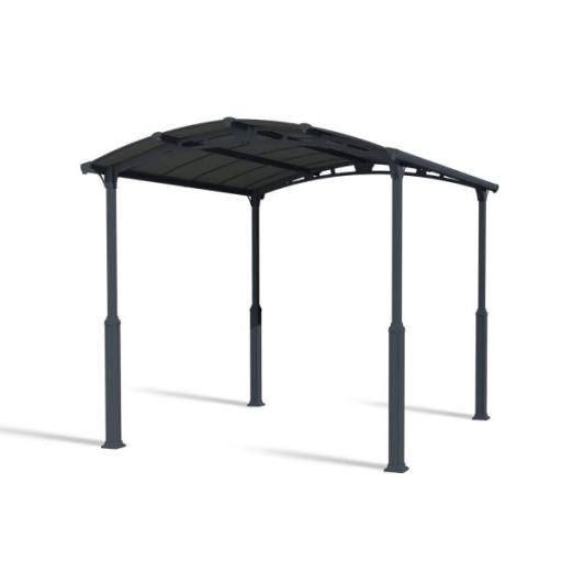Alpine 12' x 14' Extra High Carport - Grey Aluminium & Twin-wall Polycarbonate Roof Panels