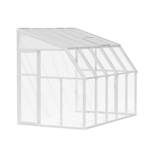 SunRoom 2m x 3m Lean to Conservatory - Aluminium White Frames