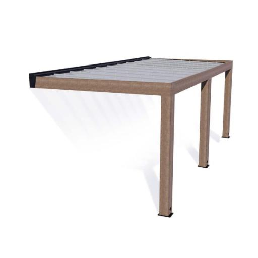 Helsinki Cedar Wood Patio Cover 3X6.6m Solar Control Panels