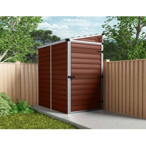 Pent 4ft x 6ft Garden Shed - Amber Polycarbonate Panels