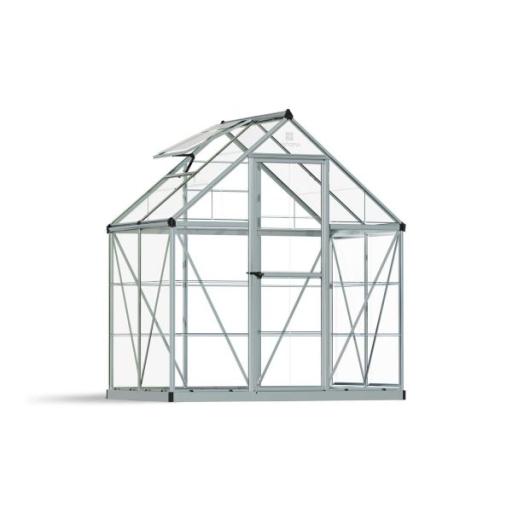 Harmony 6ft x 4ft Polycarbonate Greenhouse - Silver Frame