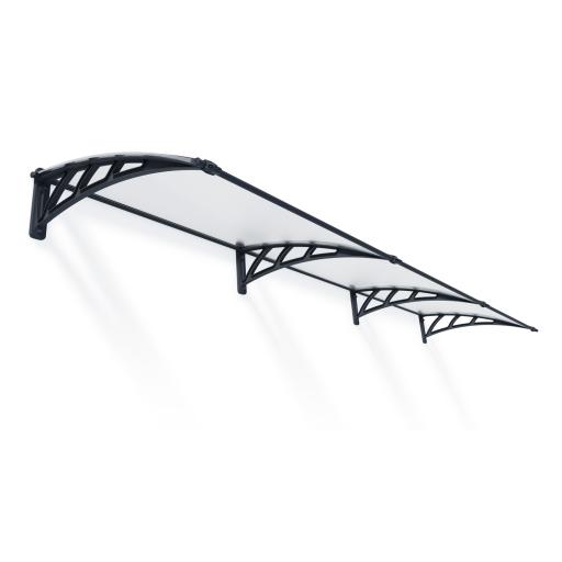 Neo 3.5m x 0.75m Door Canopy - Grey Structure & Twin Wall Panels