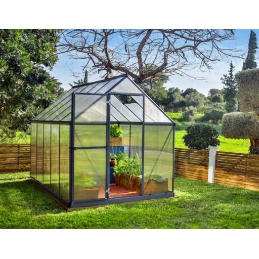 Mythos 6ft x 10ft Polycarbonate Greenhouse - Green Frame