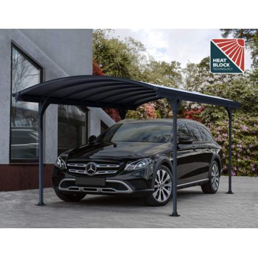 Vitoria 10ft x 17ft  Carport - Grey Aluminium