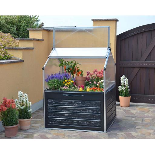 Plant Inn 4ft x 4ft Polycarbonate Greenhouse - Silver Frame