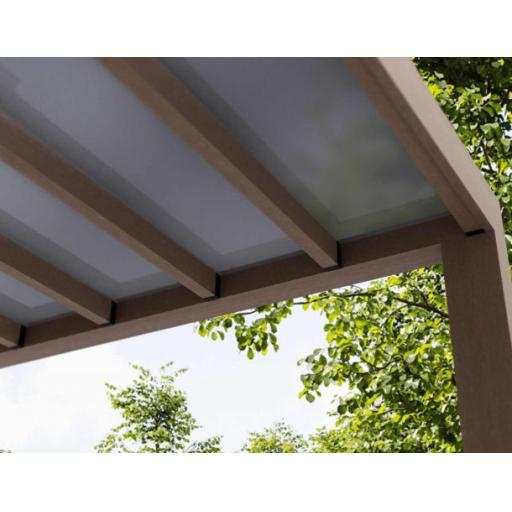 Helsinki Cedar Wood Patio Cover 3 x 5.3m Solar Control Panels