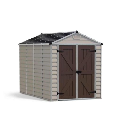 Skylight 6ft x 10ft Garden Shed - Tan Polycarbonate Panels