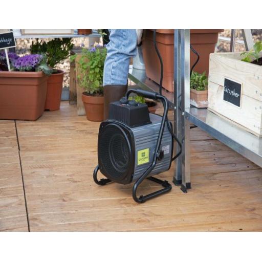Portable Splash Resistant Greenhouse Fan Heater 2400W UK