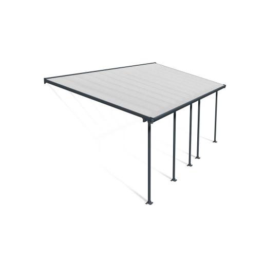 Feria Patio Cover 3m x 7.3m - Grey Aluminium Frame & Clear Polycarbonate