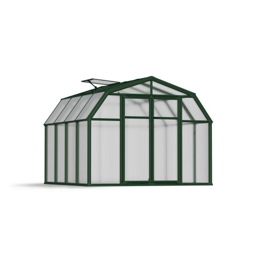 Hobby Gardener 8ft x 8ft Polycarbonate Greenhouse - Green Frame