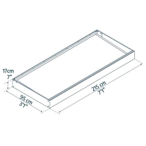 Sophia 2m x 0.9m Door Canopy - Grey Aluminium Frame