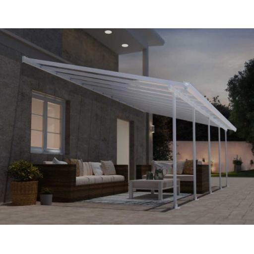 Feria Patio Cover 4m x 8m - Grey Aluminium Frame & Clear Polycarbonate