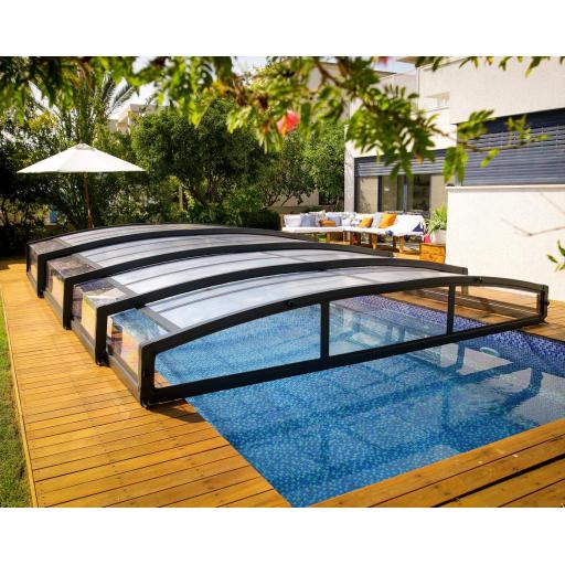 Majorca 15' x 28' Pool Enclosure Kit- Grey Structure