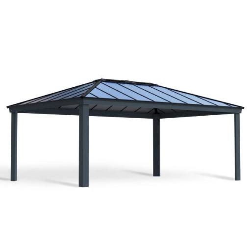 Colorado 14' x 20' Carport - Grey Aluminium & Polycarbonate Roof