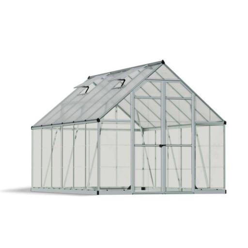 Balance 8ft x 12ft Polycarbonate Greenhouse - Silver Frame