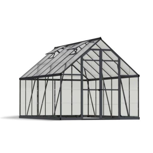 Balance 8ft x 12ft Polycarbonate Greenhouse - Grey Frame