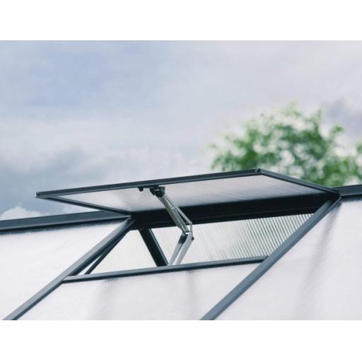 Aria 10ft x 15ft Polycarbonate Greenhouse - Black Frame
