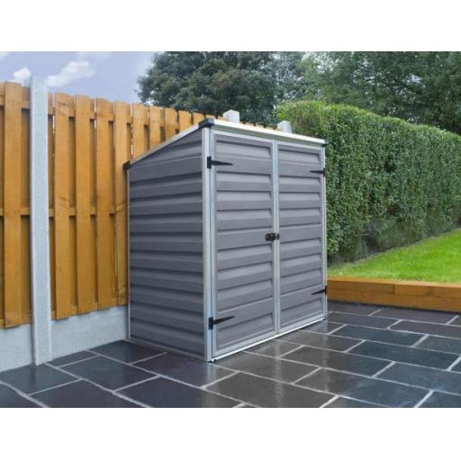 Voyager 3ft x 5ft Garden Shed - Grey Polycarbonate Panels