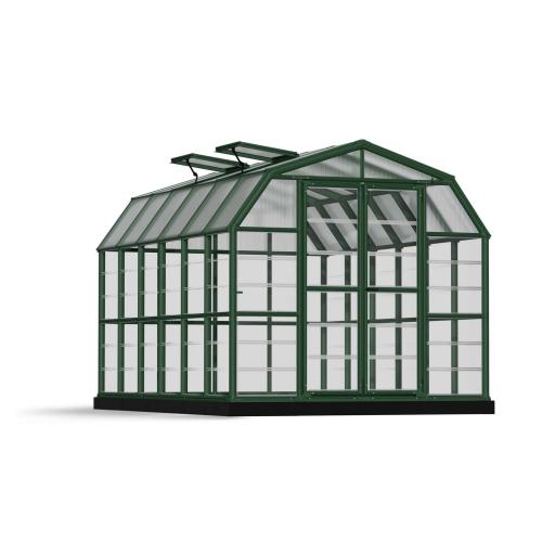 Grand Gardener 8ft x 12ft Polycarbonate Greenhouse - Green Frame