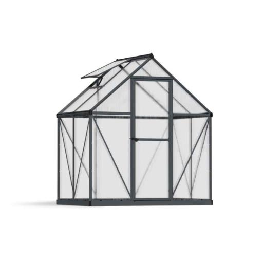 Mythos 6ft x 4ft Polycarbonate Greenhouse - Grey Frame