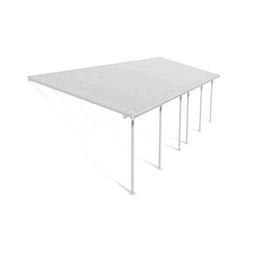 Feria Patio Cover 3m x 9.7m - White Aluminium Frame & Clear Polycarbonate