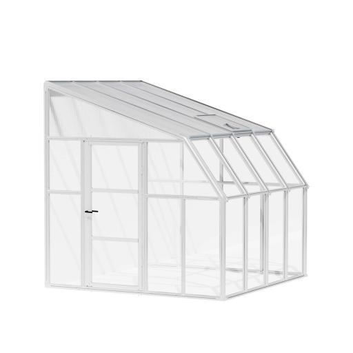 Sunroom 2.5m x 2.5m Lean to Conservatory - Aluminium White Frames