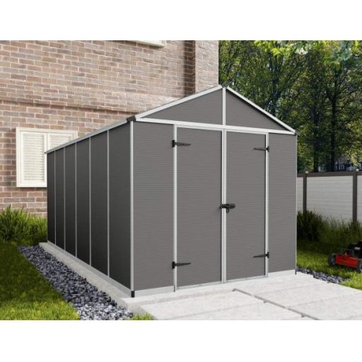 Rubicon 8ft x 15ft Garden Shed With Floor - Dark Grey