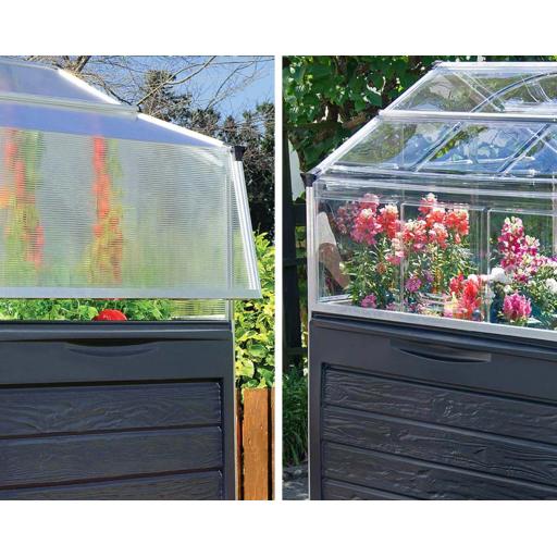 Plant Inn 4ft x 4ft Polycarbonate Greenhouse - Silver Frame