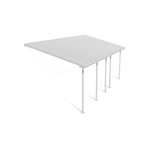 Feria Patio Cover 3m x 7.3m - White Aluminium Frame & Clear Polycarbonate