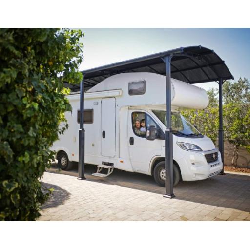 Alpine 12ft x 21ft Extra High Carport - Grey Aluminium