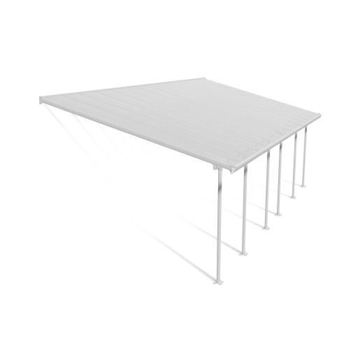 Feria Patio Cover 4m x 8.5m - White Aluminium Frame & Clear Polycarbonate