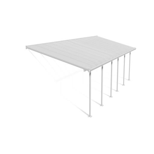 Feria Patio Cover 3m x 8.5m - White Aluminium Frame & Clear Polycarbonate